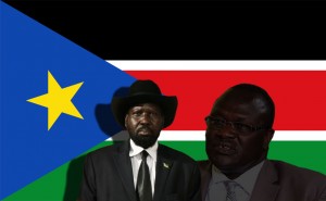 Le 14 juillet 2011, le Soudan du Sud est officiellement admis comme 193e membre au sein de l'Organisation des Nations unies sans vote ni objection de ses membres. Sur la photo Salva Kiir (gauche) et Riek Machar.