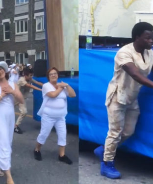 Défilé de la Saint-Jean Baptiste, le 24 juin 2017 sur la rue Saint-Denis à Montréal