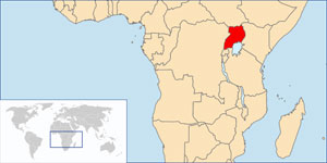 L'Ouganda est un pays d'Afrique de l'Est. Il est aussi considéré comme faisant partie de l'Afrique des Grands Lacs. Il est entouré par la République démocratique du Congo, le Kenya, le Rwanda, le Soudan et la Tanzanie.
