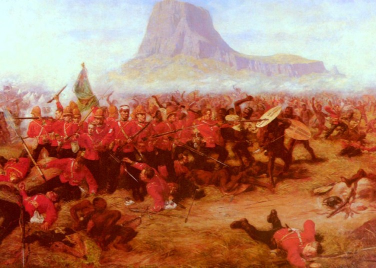 Peinture de la bataille d'Isandhlwana par Charles Edwin Fripp