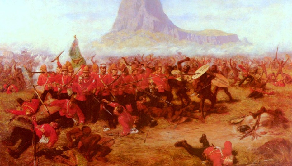 Peinture de la bataille d'Isandhlwana par Charles Edwin Fripp