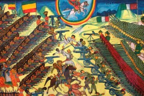 La bataille d'Adoua est livrée près du village d’Adoua, au cœur de la région du Tigré, dans le nord de l’Éthiopie, le 1er mars 1896. Elle oppose les forces de l’Empire éthiopien du Negusse Negest Menelik II à celles du Royaume d’Italie dirigées par le colonel Baratieri.