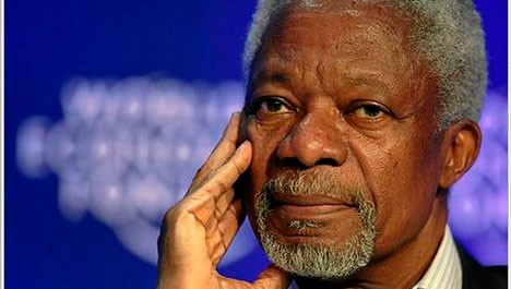 Citation de Kofi Annan « Aujourd'hui nous vivons dans un monde où un homme a plus de chances d'être jugé s'il tue une seule personne que s'il en tue 100 000 ! »