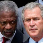 Kofi Annan et George Bush