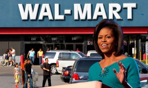 La première dame Michelle Obama a salué le plan de cinq ans  de Walmart à fournir aux consommaeurs de meilleurs choix alimentaires
