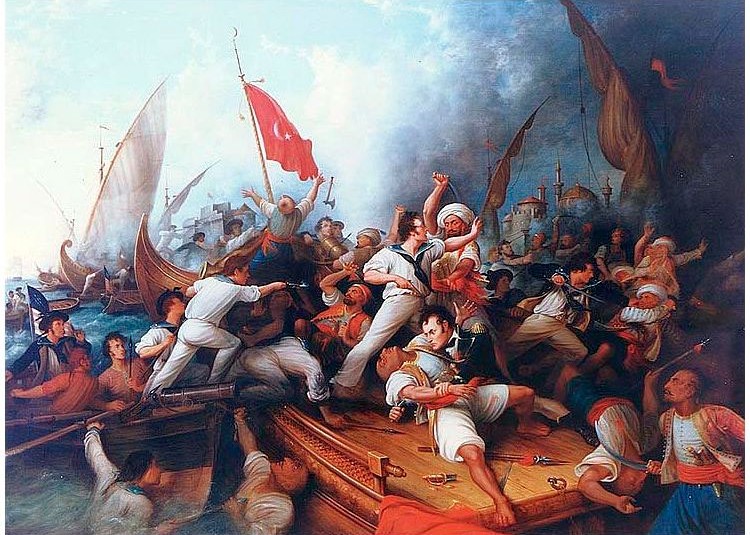 Le président américain Thomas Jefferson envoie des navires de l'US Navy qui bombardent en autre les villes de Tripoli et d'Alger et renégocie le traité en 1805.