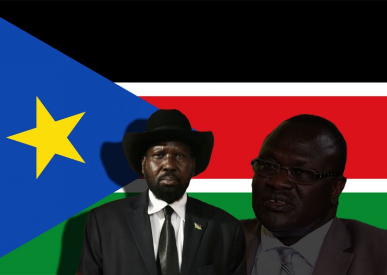 Le 14 juillet 2011, le Soudan du Sud est officiellement admis comme 193e membre au sein de l'Organisation des Nations unies sans vote ni objection de ses membres. Sur la photo Salva Kiir (gauche) et Riek Machar.