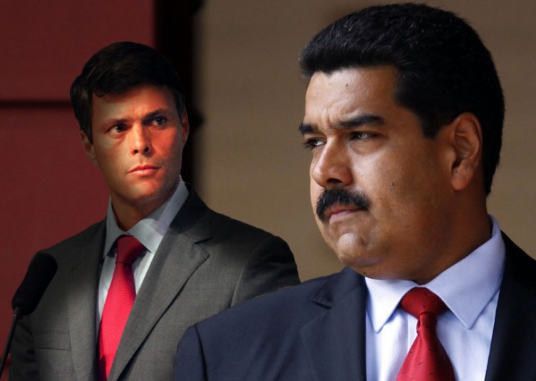 Leopoldo López (g) a été comme 400 de ses compatriotes vénézuéliens empêchés de prendre part aux élections de novembre 2008. Nicolas Maduro, juif séfarade par son père, remporte l'élection présidentielle du 14 avri 2013