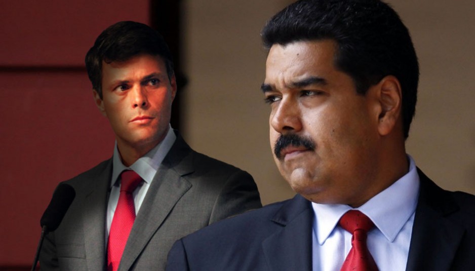 Leopoldo López (g) a été comme 400 de ses compatriotes vénézuéliens empêchés de prendre part aux élections de novembre 2008. Nicolas Maduro, juif séfarade par son père, remporte l'élection présidentielle du 14 avri 2013