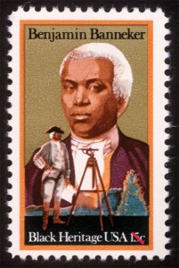 Le 15 février 1980, au cours du Mois de l'Histoire des Noirs, le Service postal des États-Unis a publié à Annapolis, Maryland, timbre de 15 cents qui illustre un portrait de Benjamin Banneker. Une image de Banneker debout derrière un télescope monté sur un trépied est superposée au portrait.