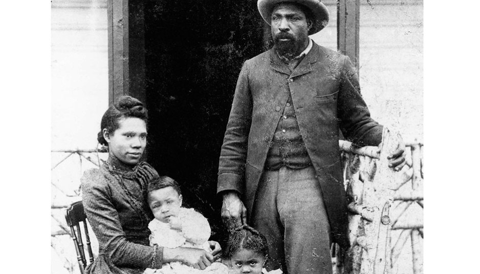 John Ware, sa femme Mildred et leurs enfants en 1896 en Alberta