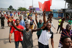 Manifestation à Kinshasa contre le Président Joseph Kabila dans les rues de la capitale de la République démocratique du Congo , le 20 décembre 2016.